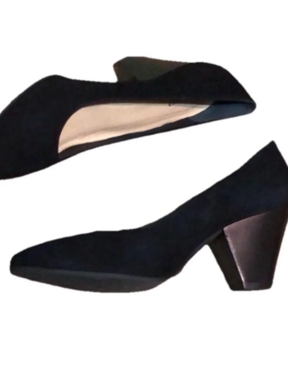 Nurture Adonia Black Suede Shoes Comfort Heels Pumps 10